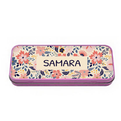 Personalised Pink Tin Pencil Case