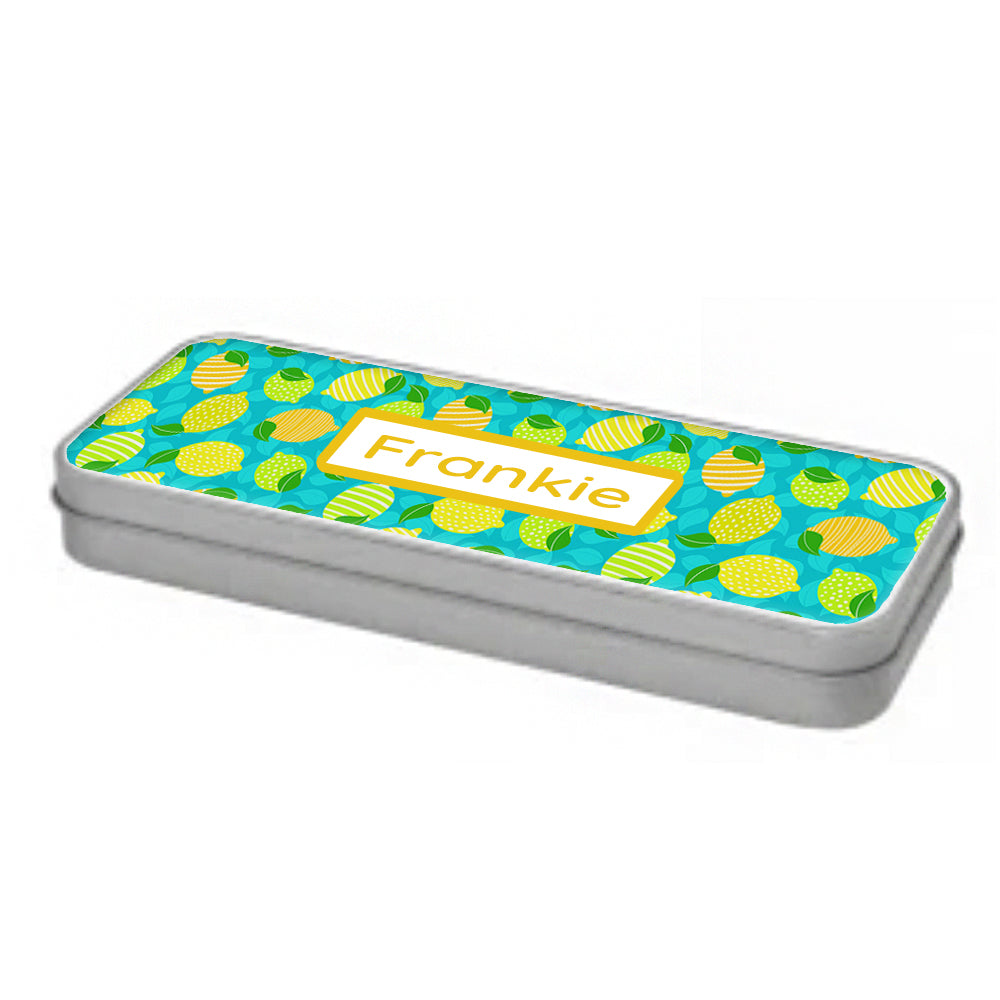 Personalised Silver Tin Pencil Case