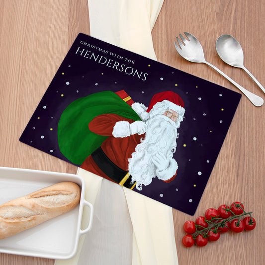 Personalised Traditional Santa Chopping Board