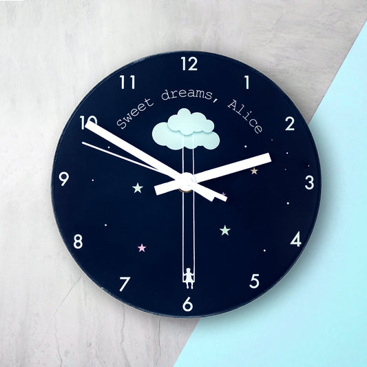 Sweet Dreams Little One Personalised Wall Clock