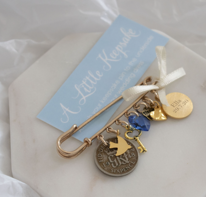 Personalised Wedding Bridal Pin