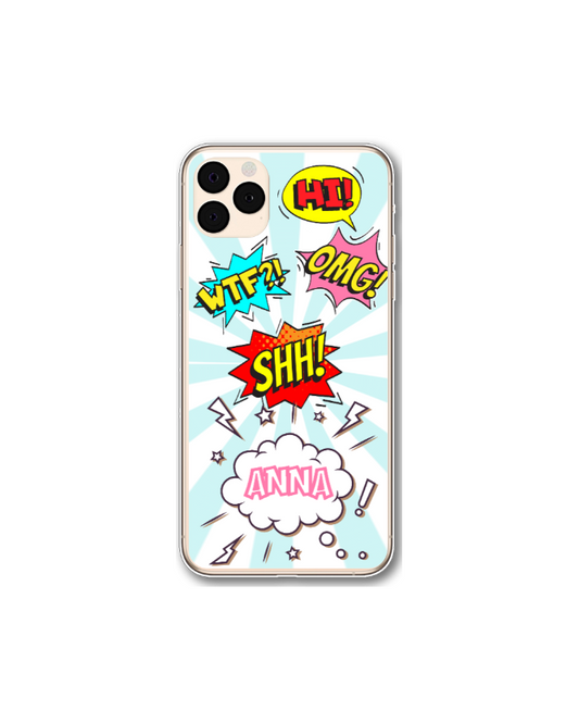 Personalised Comic Style Phone Case - iPhone