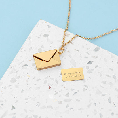 Secret Message Envelope Necklace