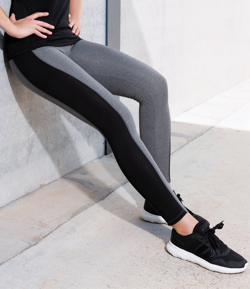 Contrast Legging for Women - Black / Grey