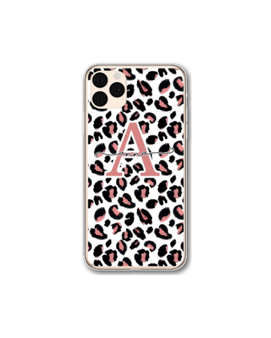 Pink and Black Leopard Print Phone case - iPhone