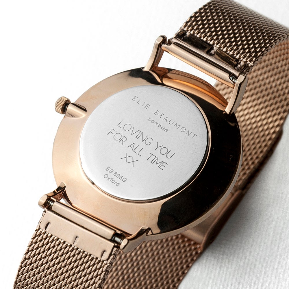 Personalised Watch With Mesh Strap