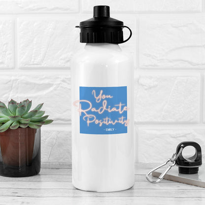 Radiate Positivity White Water Bottle