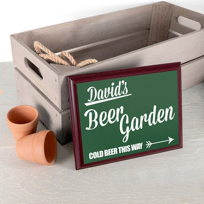 Personalised Beer This Way! Garden Plaque