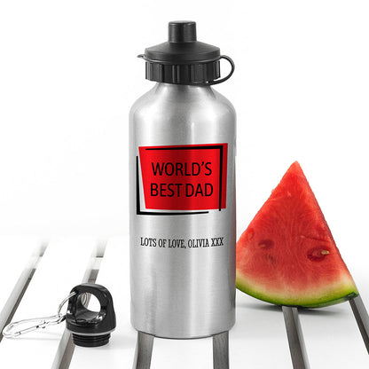 Personalised Best... Silver Water Bottle