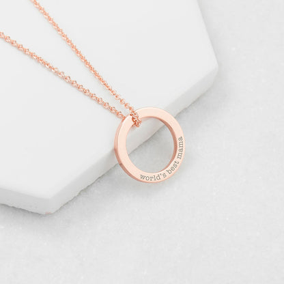 Personalised Ring Necklace - Silver/Gold/Rose Gold