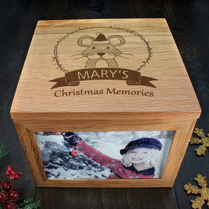 Personalised Woodland Mouse Christmas Memory Box