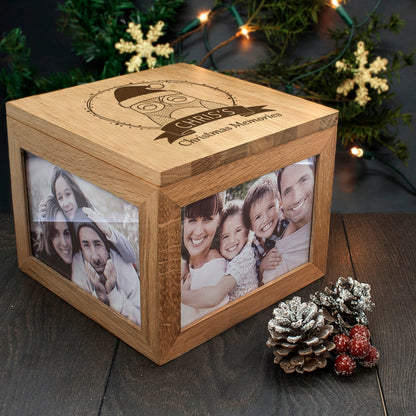 Personalised Woodland Owl Christmas Christmas Memory Box