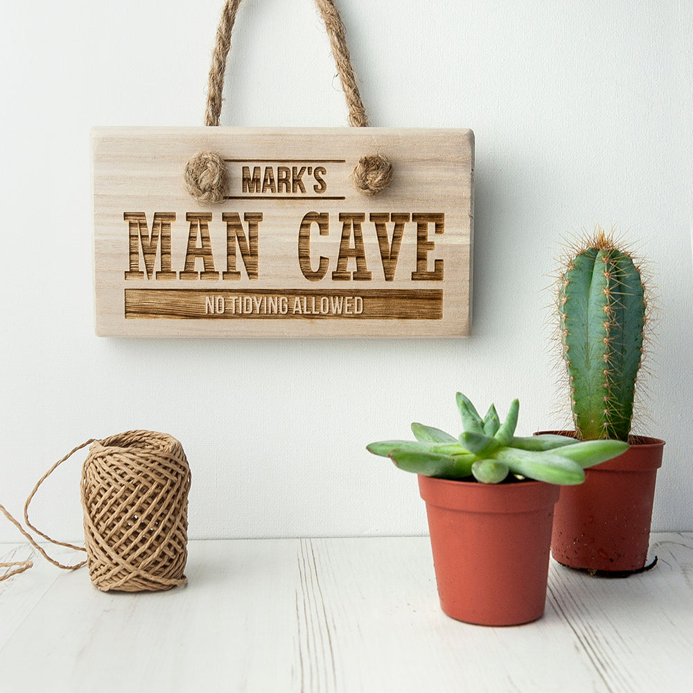 Personalised MAN CAVE Wooden Sign