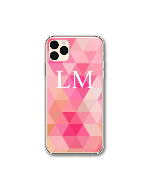 Personalised Pink Geo Phone Case - iPhone