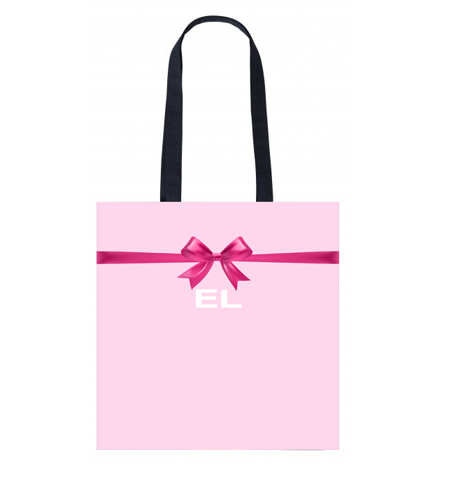 Personalised Pink Bow Tote Bag