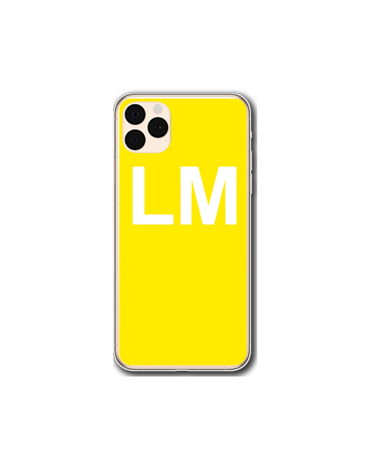 Bright Yellow Personalised Phone Case - iPhone
